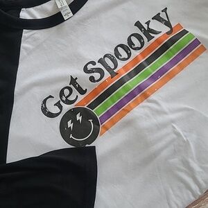 Halloween .. Bella‎ Canvas .. Unisex XL .. 3/4 sleeve .. Spooky .. New